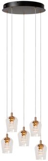 Lucide Hanglamp Berliane - Transparant - D34 Cm - Warm Wit - 5x4w