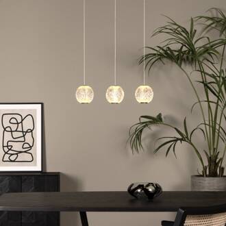 Lucide Hanglamp Cintra, hoekig, transparant/goud, acryl transparant, goud