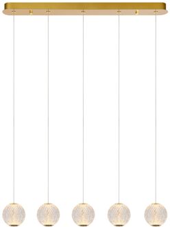 Lucide Hanglamp Cintra Messing Kristaleffect 5x4,7w