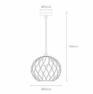 Lucide Hanglamp Danza, 1-lamp, Ø 25 cm, zwart