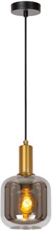 Lucide Hanglamp Joanet Messing Rookglas ⌀16cm E27
