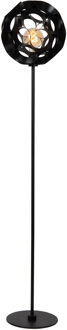 Lucide HANNELORE - Vloerlamp - Ø 30 cm - 1xE27 - Zwart
