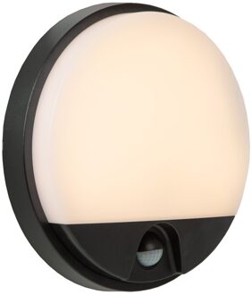Lucide HUPS IR - Wandlamp Binnen/Buiten - Ø 21 cm - LED - 1x10W 3000K - IP54 - Bewegingssensor - Zwart