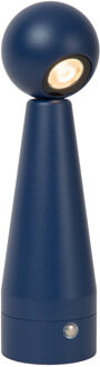 Lucide IPSOS - Oplaadbare Tafellamp - Accu/Batterij - LED Dimb. - 1x3W 2700K - Blauw