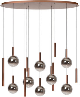 Lucide JASMINE - Hanglamp - LED Dimb. - CCT - 14x4,4W 2200K/3300K - Geschikt voor vide en hoge plafonds - Koper | Premium