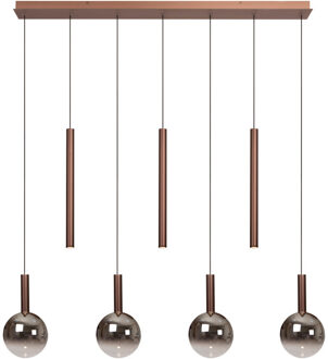 Lucide JASMINE - Hanglamp - LED Dimb. - CCT - 7x4W 2200K/3300K - Koper | Premium