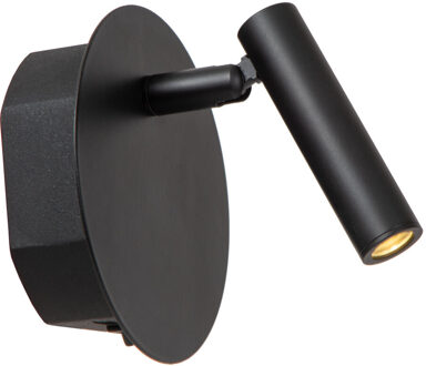 Lucide JOLIJN - Oplaadbare Bedlamp / Wandlamp - Accu/Batterij - Ø 10,2 cm - LED - 1x2W 3000K - Magnetisch - Zwart