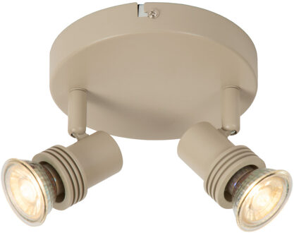 Lucide KIANTI - Plafondspot - Ø 15 cm - 2xGU10 - Taupe