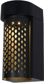 Lucide KIRAN - Wandlamp Binnen/Buiten - LED - 1x10W 2700K - IP65 - Zwart