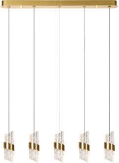 Lucide KLIGANDE - Hanglamp - LED Dimb. - 5x7,8W 2700K - Mat Goud / Messing