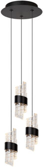 Lucide KLIGANDE - Hanglamp - Ø 25 cm - LED Dimb. - 3x8W 2700K - Zwart