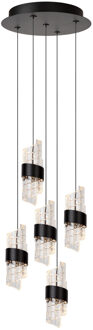 Lucide KLIGANDE - Hanglamp - Ø 30 cm - LED Dimb. - 5x8W 2700K - Zwart