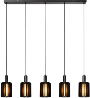 Lucide LAMBRES - Hanglamp - 5xE27 - Zwart