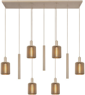 Lucide LAMBRES - Hanglamp - 6xE27 - Taupe