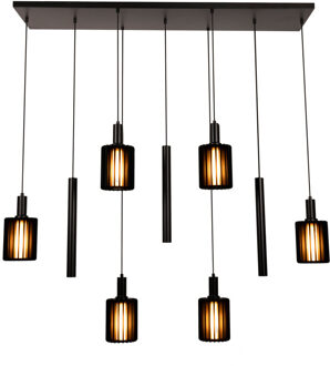 Lucide LAMBRES - Hanglamp - 6xE27 - Zwart