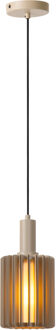 Lucide LAMBRES - Hanglamp - Ø 15 cm - 1xE27 - Taupe