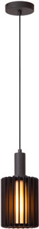 Lucide LAMBRES - Hanglamp - Ø 15 cm - 1xE27 - Zwart