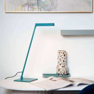 Lucide Lavale LED tafellamp, turkoois, dimbaar, hoogte 42 cm turquoise