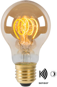 Lucide LED BULB TWILIGHT SENSOR - Filament lamp Buiten - Ø 6 cm - LED - E27 - 1x4W 2200K - Amber