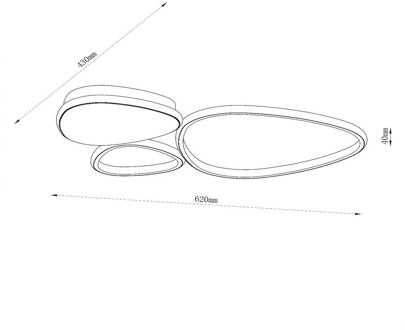 Lucide LED plafondlamp Samling, lengte 62 cm, taupe, metaal