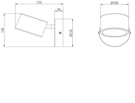Lucide LED wandlamp Gian, zwart, breedte 11 cm, metaal
