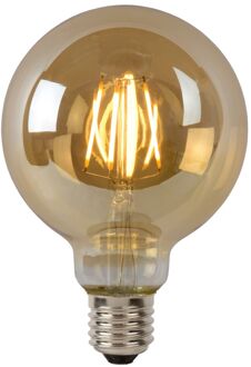 Lucide Ledfilamentlamp Globe G95 - Amber - D9,5cm - Dimbaar - Warm Wit - E27 - 5w