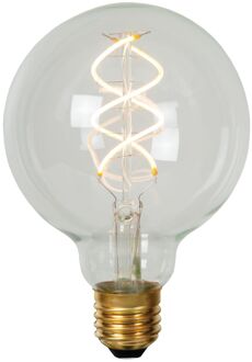 Lucide Ledfilamentlamp Globe G95 - D9,5cm - Dimbaar - Warm Wit - E27 - 4,9w