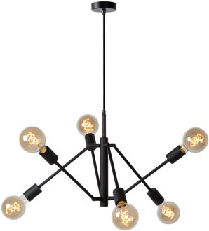 Lucide LESTER Hanglamp 6xE27 - Zwart