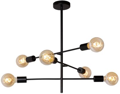 Lucide LESTER Plafonnière 6xE27 - Zwart
