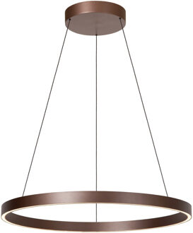 Lucide LIANE - Hanglamp - Ø 80 cm - LED Dimb. - CCT - 2x36W 2700K/4000K - Roest bruin | Vibes