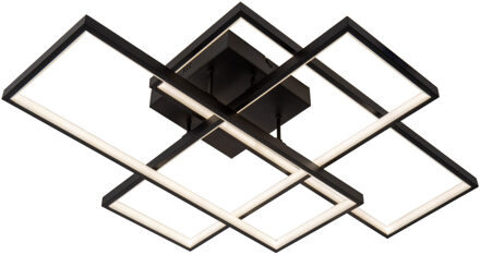 Lucide LOKERO - Plafonnière - LED Dimb. - CCT - 1x60W 2700K/4000K - Zwart