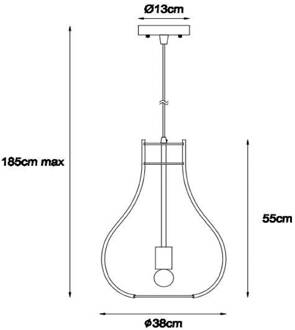 Lucide Lucide BODO Hanglamp - Licht hout Beige