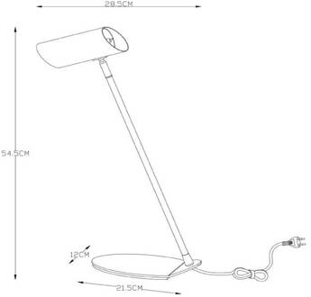 Lucide Lucide HESTER Bureaulamp - Antraciet