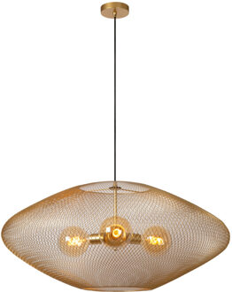 Lucide MESH - Hanglamp - Ø 85 cm - 3xE27 - Mat Goud / Messing