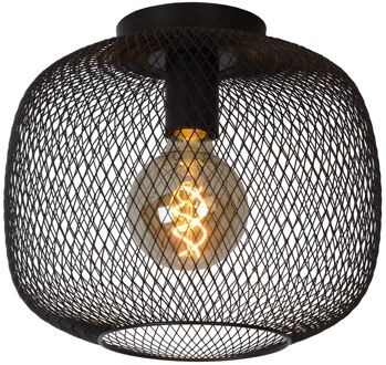 Lucide MESH - Plafonnière - Ø 30 cm - 1xE27 - Zwart