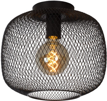 Lucide MESH - Plafonnière - Ø 30 cm - 1xE27 - Zwart