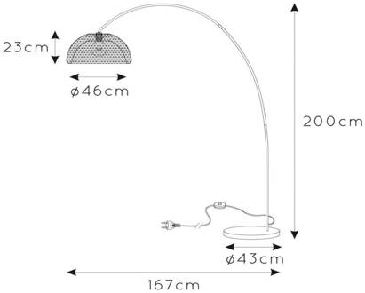 Lucide MESH - Vloerlamp - 1xE27 - Zwart