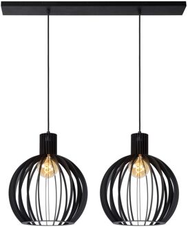 Lucide MIKAELA Hanglamp 2xE27 - Zwart