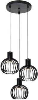 Lucide MIKAELA - Hanglamp - Ø 32 cm - 3xE14 - Zwart