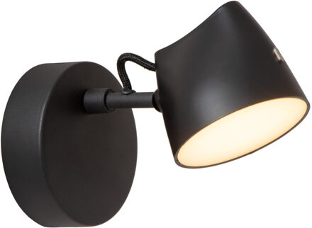 Lucide MILNE - Wandlamp - LED Dimb. - 1x8W 2700K - Zwart