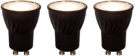 Lucide MR11 * 3 - Led lamp - Ø 3,5 cm - LED Dimb. - GU10 (MR11) - 3x3,8W 2700K - Zwart - Set van 3