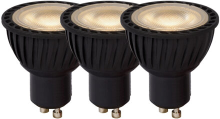 Lucide MR16 - Led lamp - Ø 5 cm - LED Dimb. - GU10 - 3x5W 3000K - Zwart - Set van 3