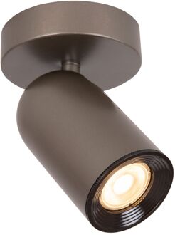 Lucide Opbouwspot Punch - Grijs - 10cm - Gu10