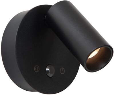 Lucide Oplaadbare Wandlamp Toni - Zwart - Magnetisch - 2w - Met Sensor