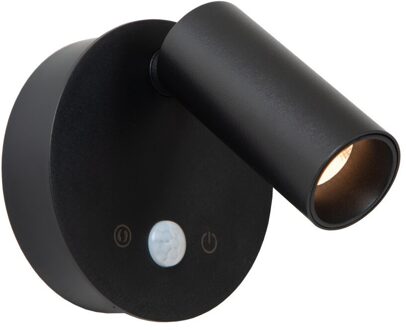 Lucide Oplaadbare Wandlamp Toni - Zwart - Magnetisch - 2w - Met Sensor