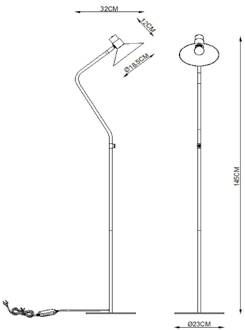 Lucide PEPIJN Vloerlamp 1xE14 - Zwart