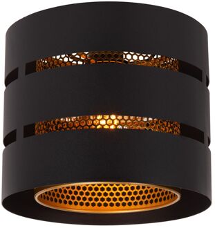 Lucide Plafondlamp Rosas Zwart Messing ⌀26cm E27