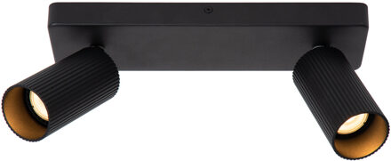 Lucide Plafondspot Clubs Zwart 2xgu10