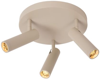Lucide Plafondspot Grado Taupe ⌀25cm 3xgu10