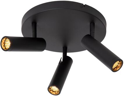 Lucide Plafondspot Grado Zwart ⌀25cm 3xgu10